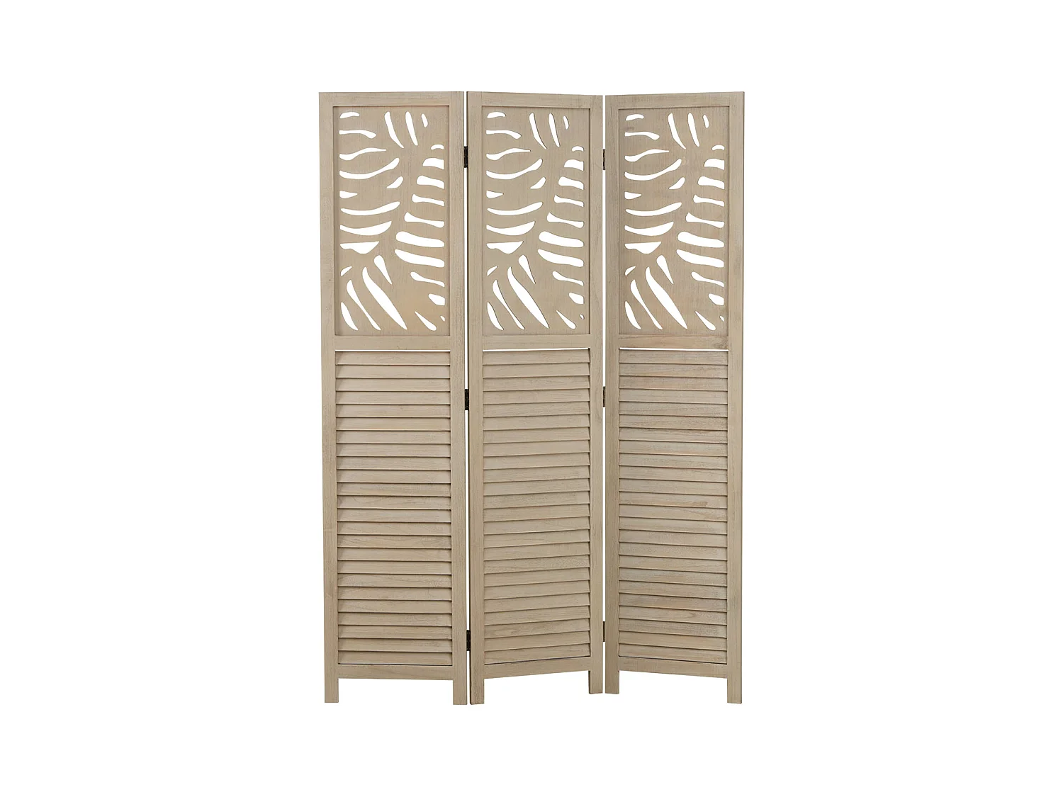 Kamerscheider 120x170x2,2 cm beige Paravent 3-delig opvouwbaar houten scherm