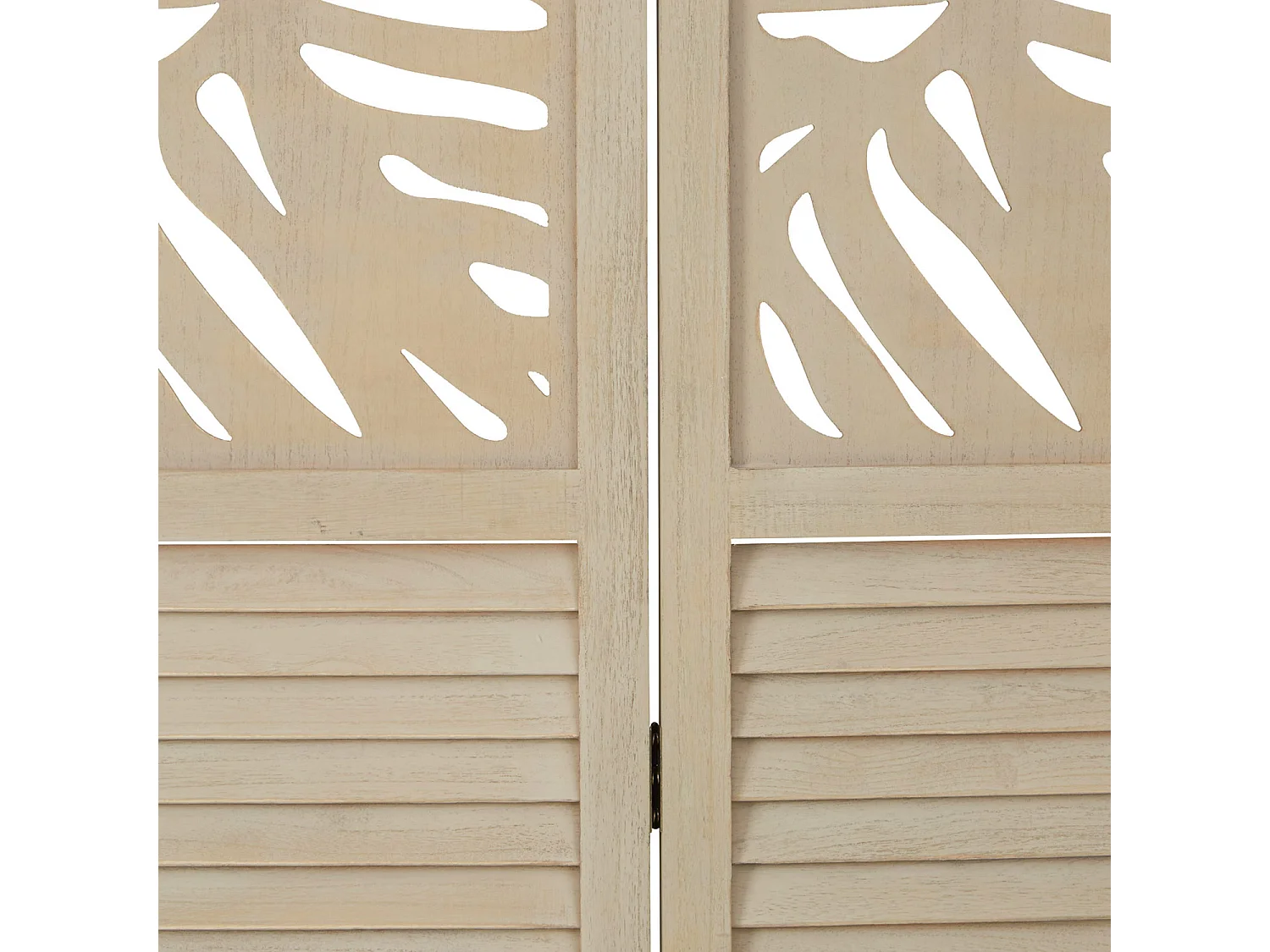 Separador de ambiente 120x170x2.2 cm beige Paraván 3 paneles plegable pantalla de madera