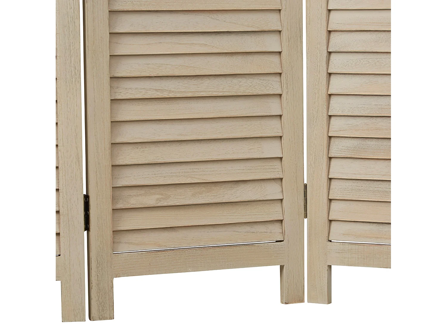 Separador de ambiente 120x170x2.2 cm beige Paraván 3 paneles plegable pantalla de madera