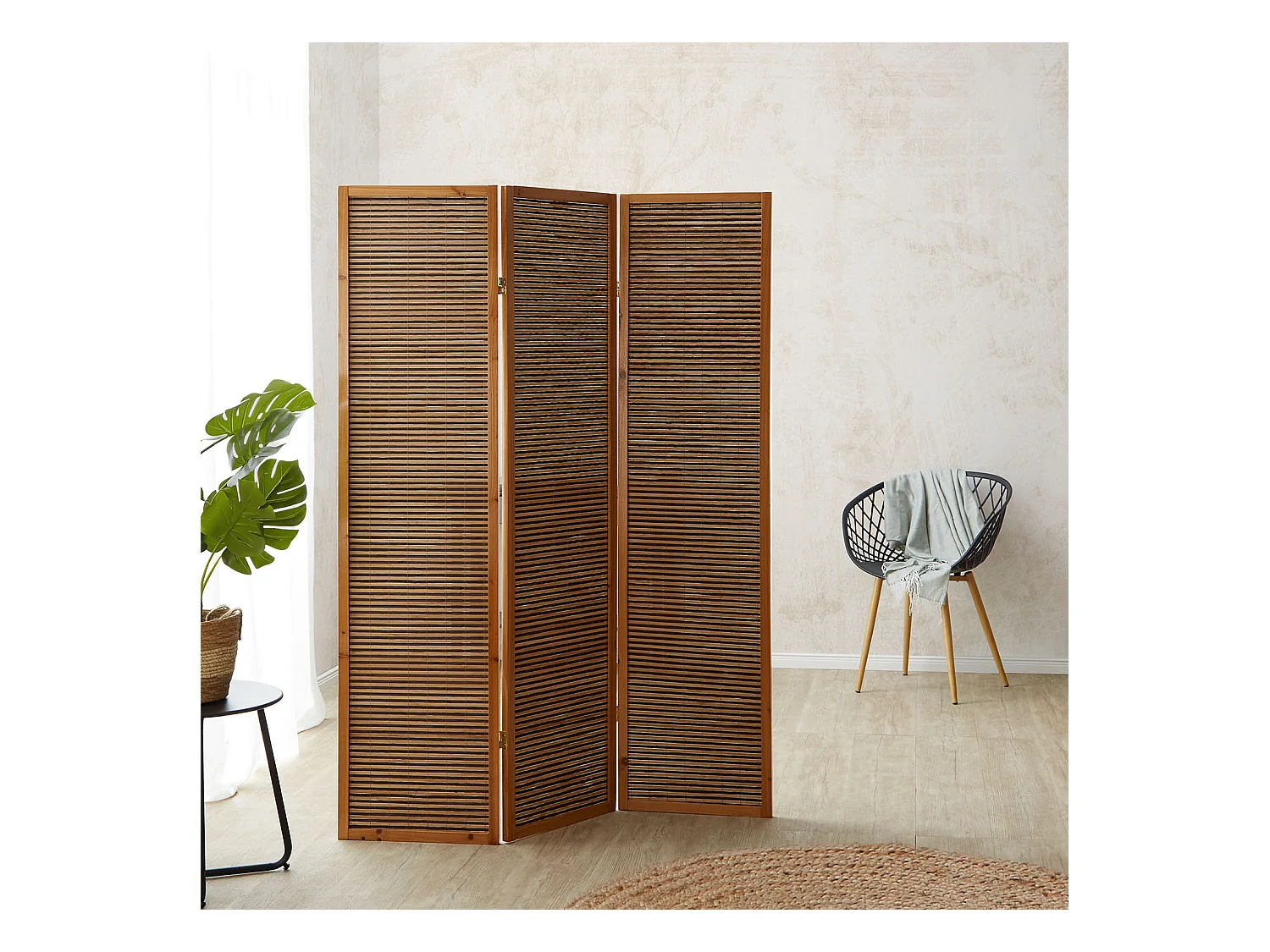 Séparateur de pièce 175x132x2,2 cm Marron