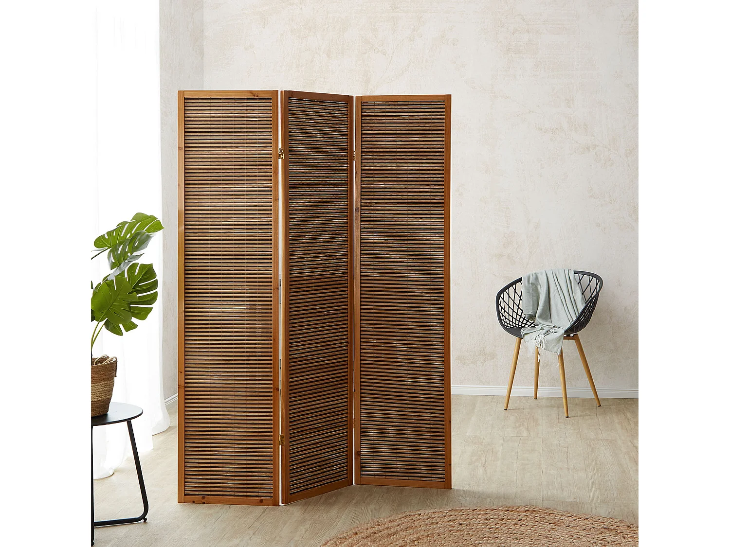 Separador de ambiente 175x132x2.2 cm Marrón