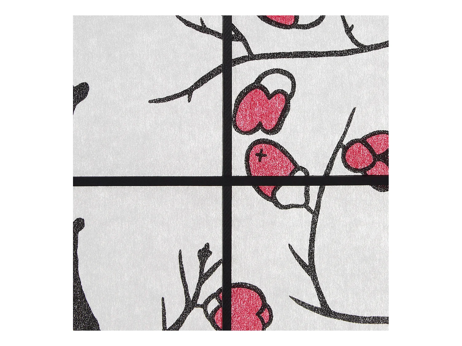 Paravent 179x264x2 cm noir Shoji