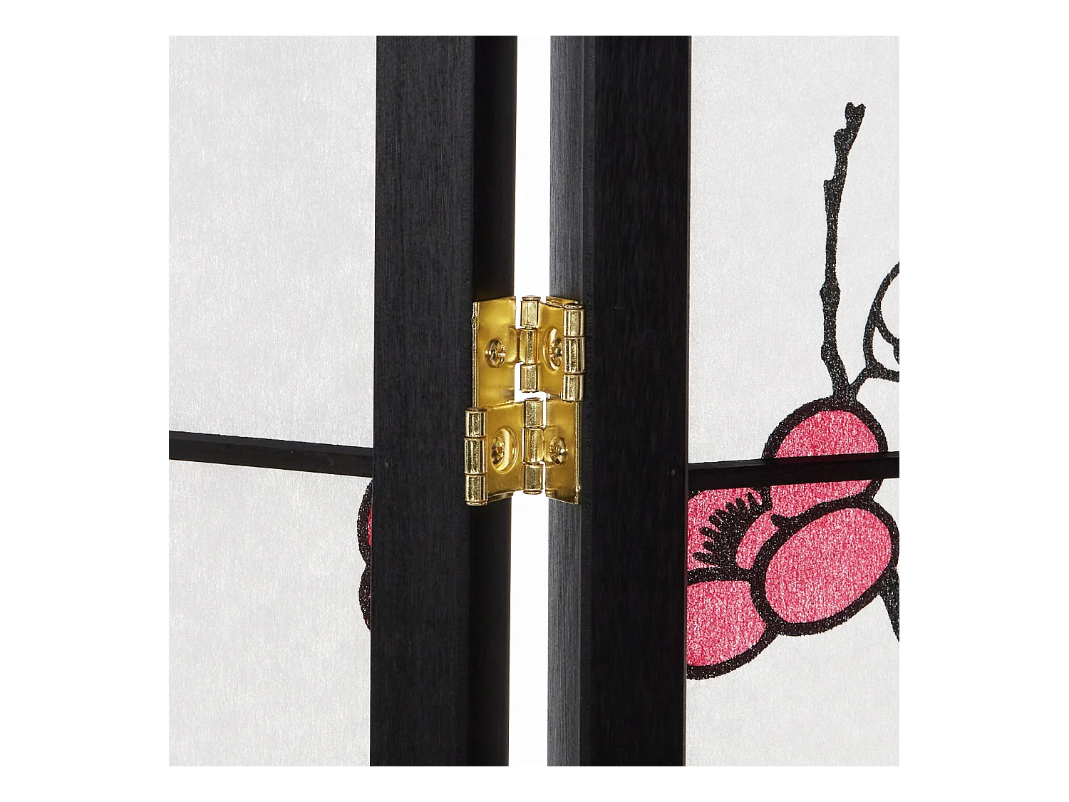 Paravent 179x264x2 cm noir Shoji