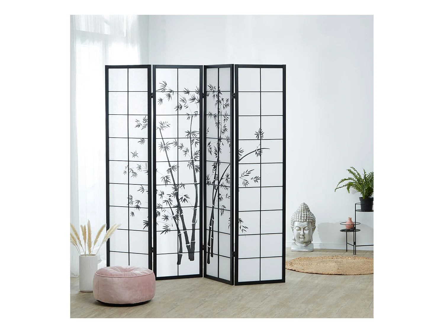 Paravent 179 cm Noir