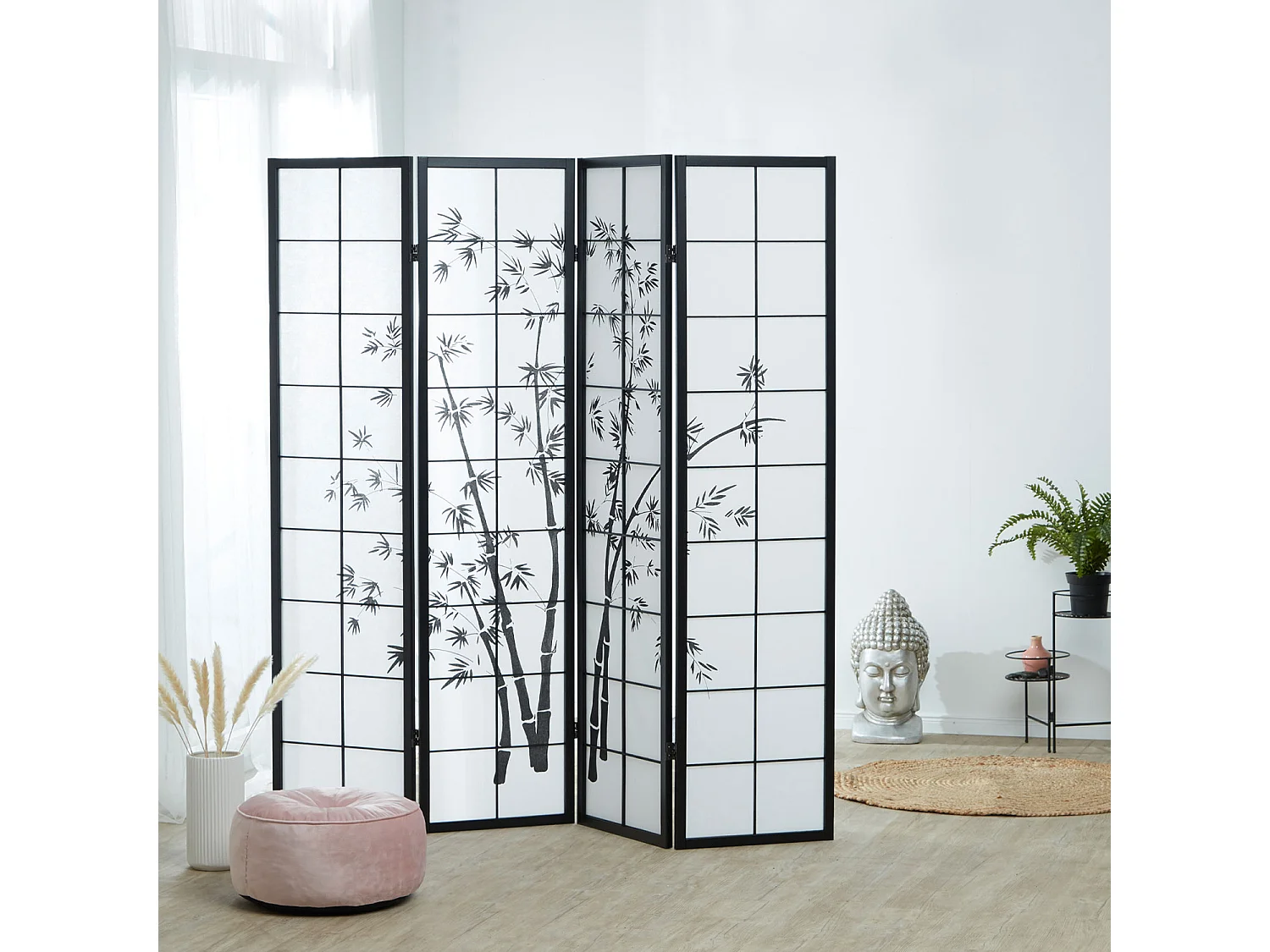 Raumteiler 179 cm Schwarz