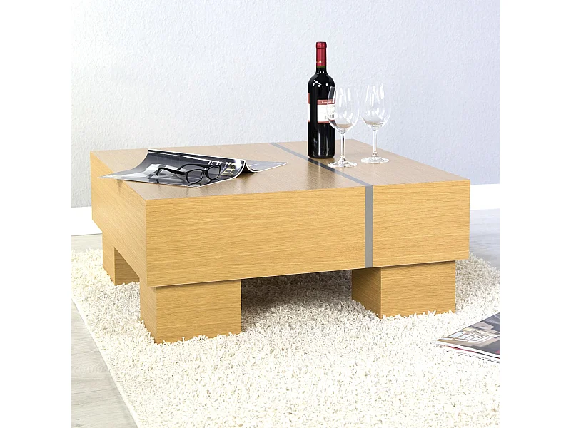 Couchtisch 80x80x35 cm Braun