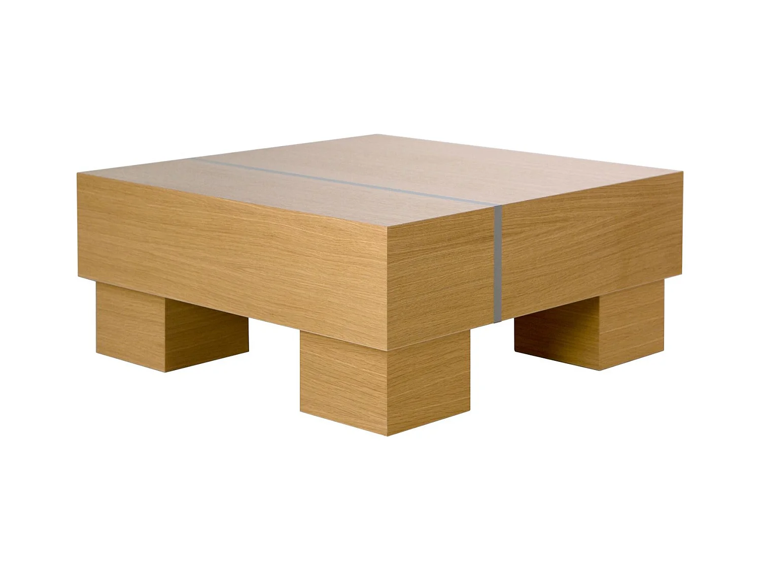 Table Basse 80x80x35 cm Marron