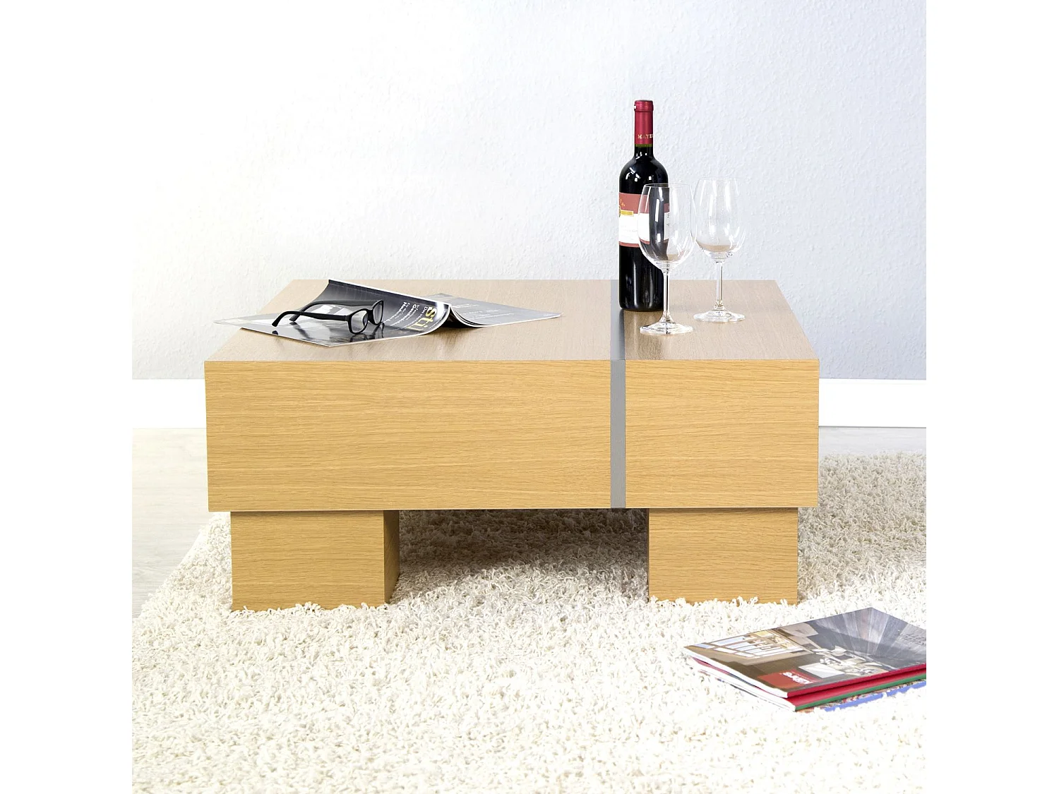 Couchtisch 80x80x35 cm Braun