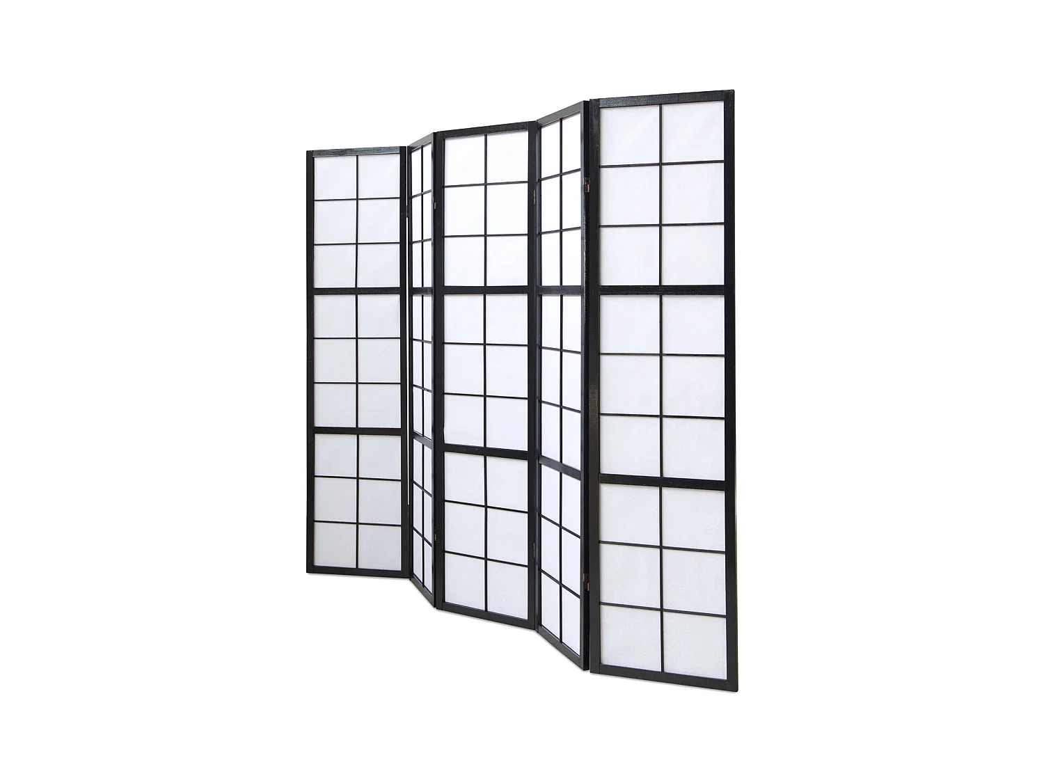 Paravent 175x220x2,2 cm noir Shoji