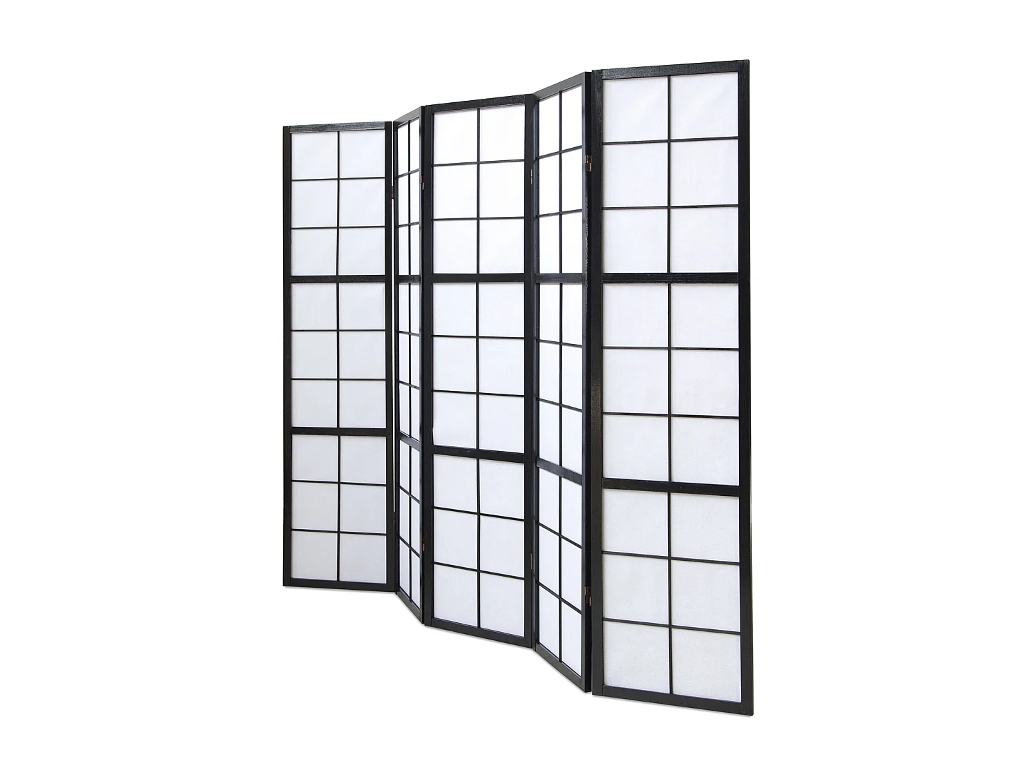 Biombo 175x220x2.2 cm negro Shoji