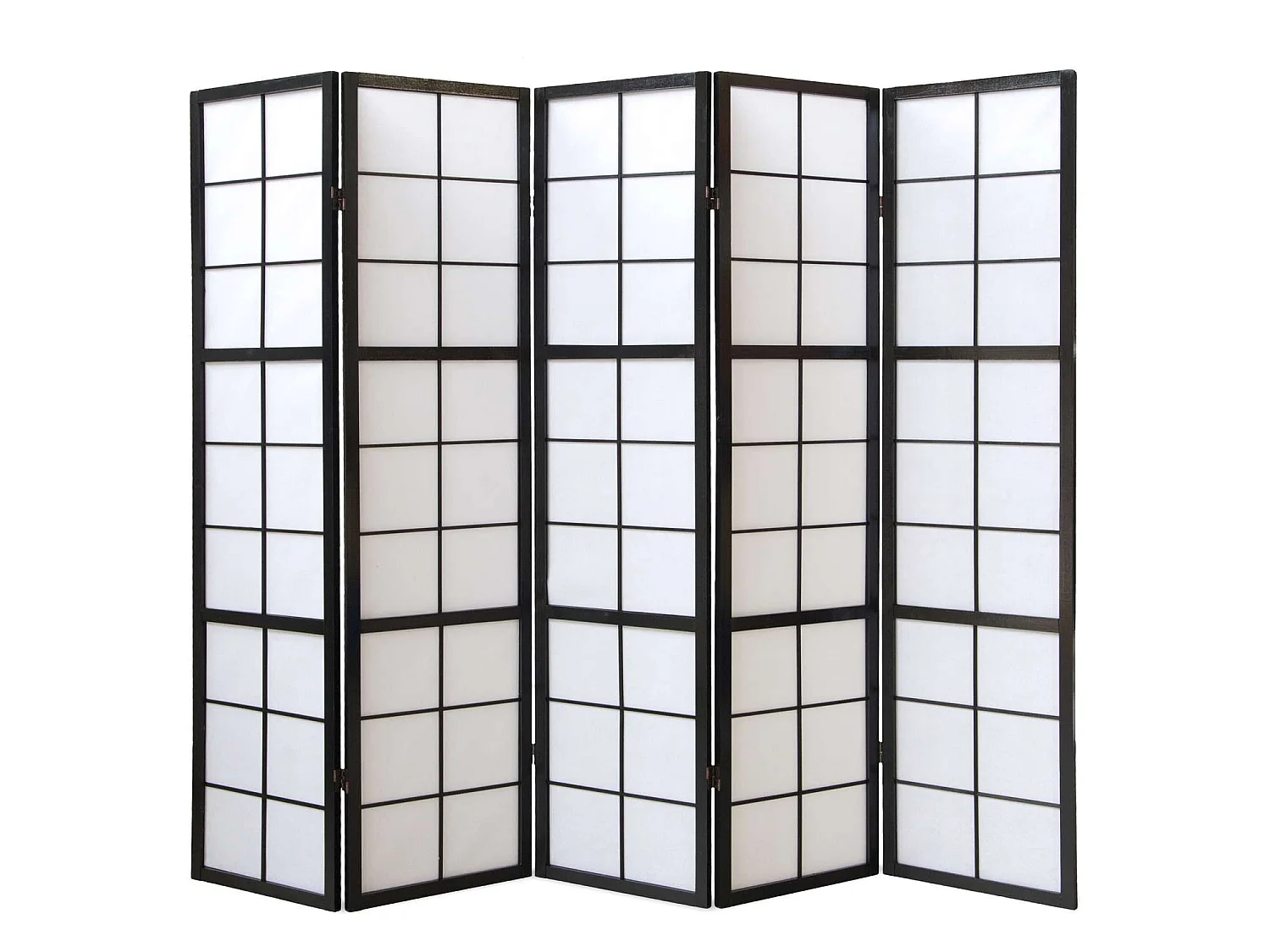 Biombo 175x220x2.2 cm negro Shoji