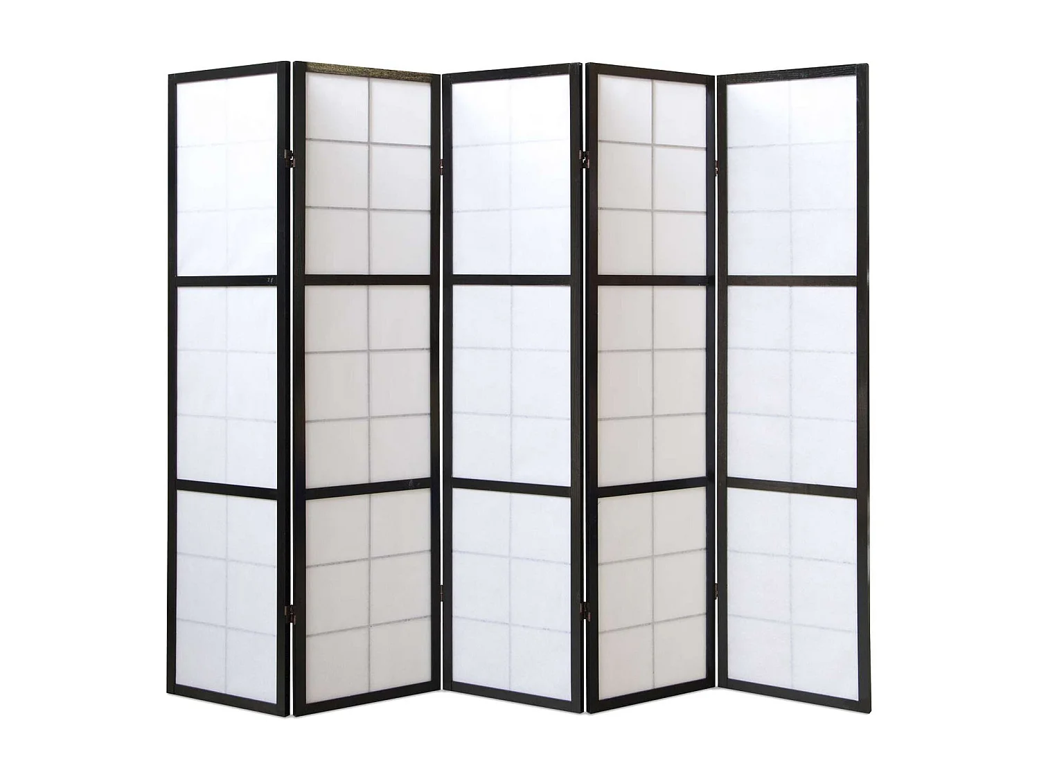 Biombo 175x220x2.2 cm negro Shoji