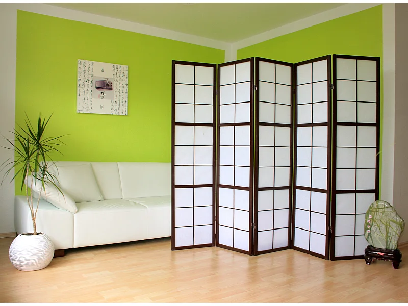 Kamerscherm 175x220x2,2 cm zwart Shoji