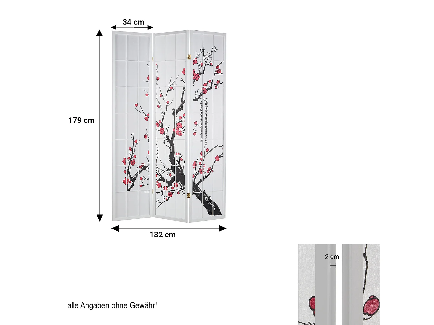 Separador de ambientes 179 cm Blanco