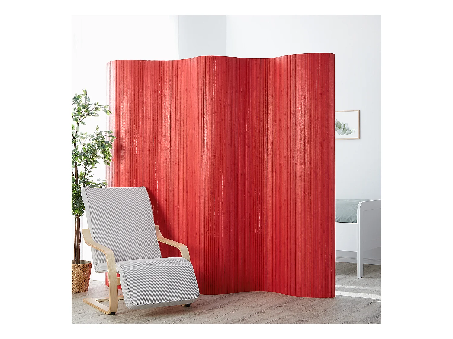 Paravent 200x250x0,3 cm rouge