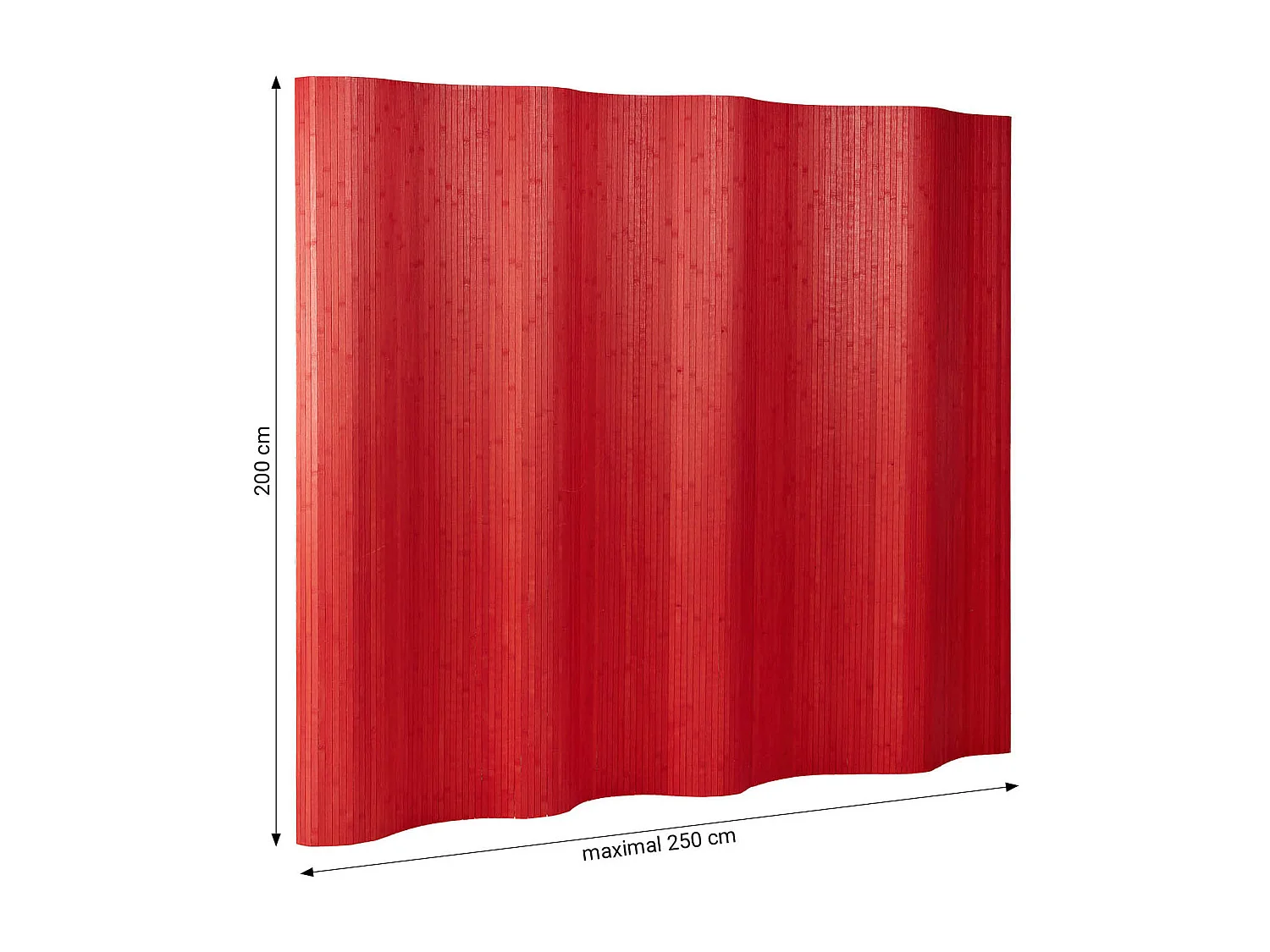 Kamerscheider 200x250x0,3 cm rood