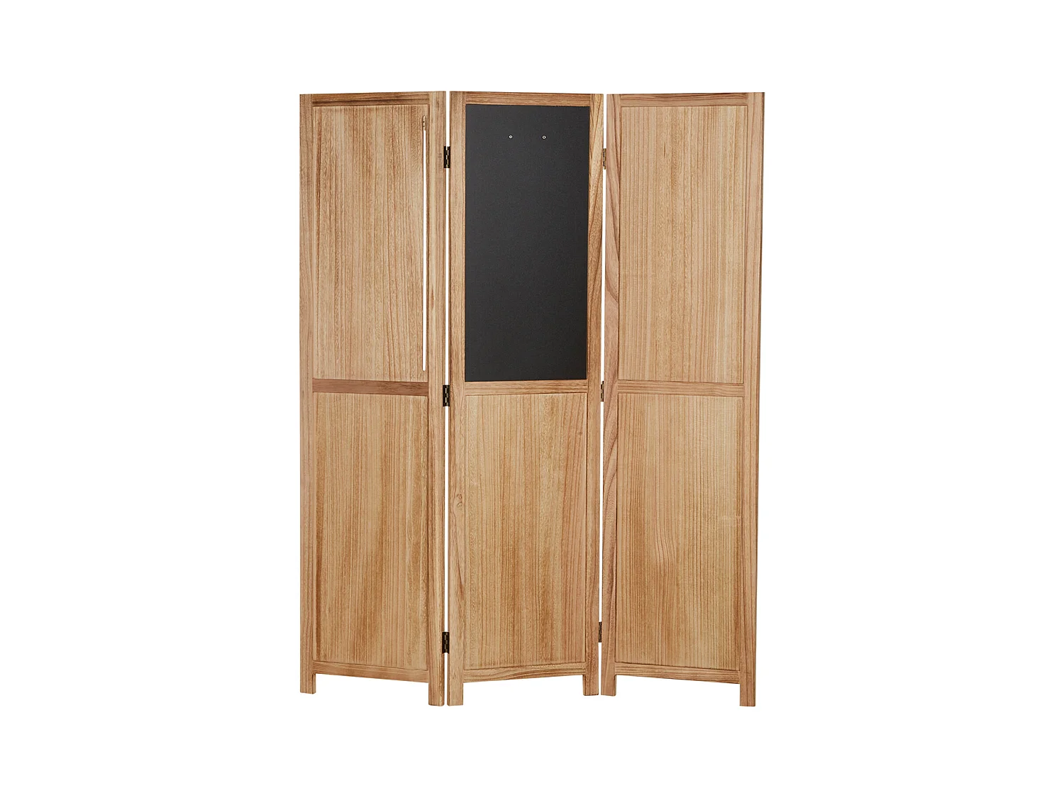Paravent diviseur de pièce 170x120x2 cm en bois naturel