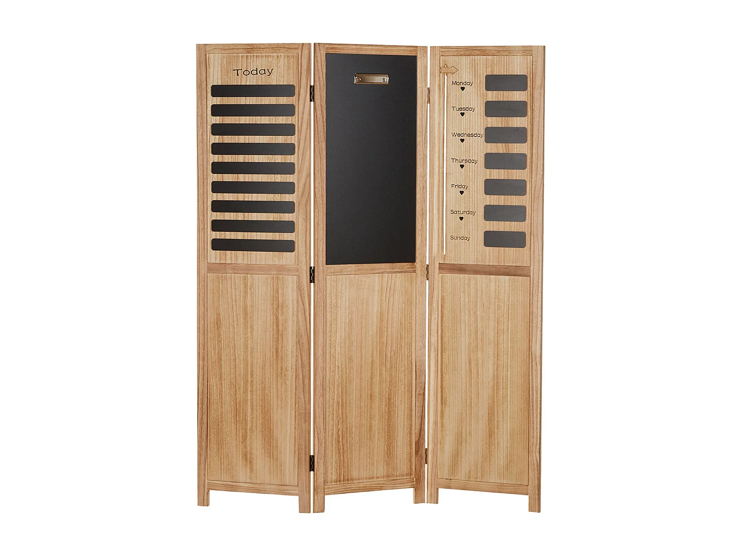 Separador de ambiente 170x120x2 cm biombo de madera natural