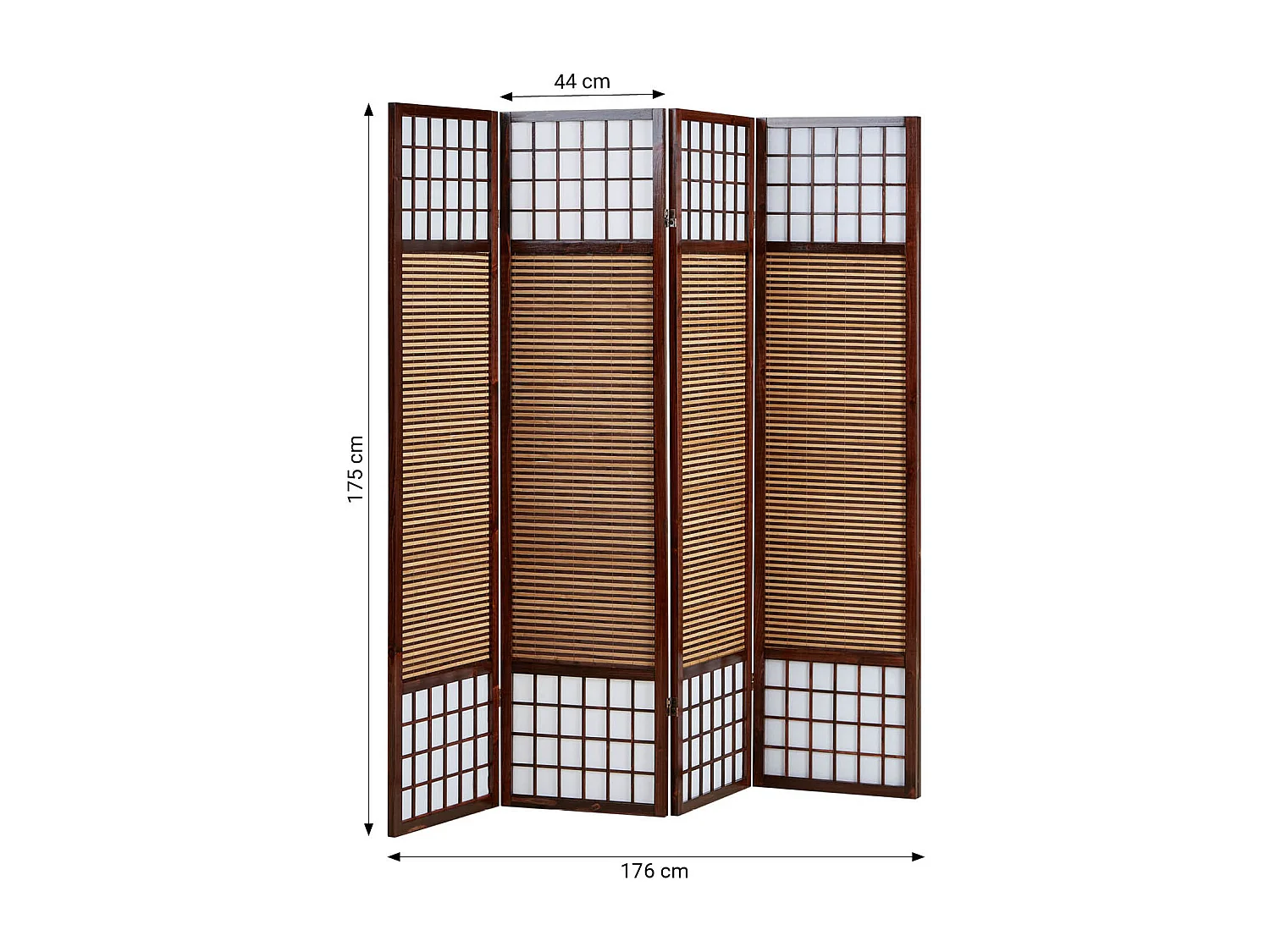 Separador de ambiente 175x176x2.2 cm Marrón Biombo