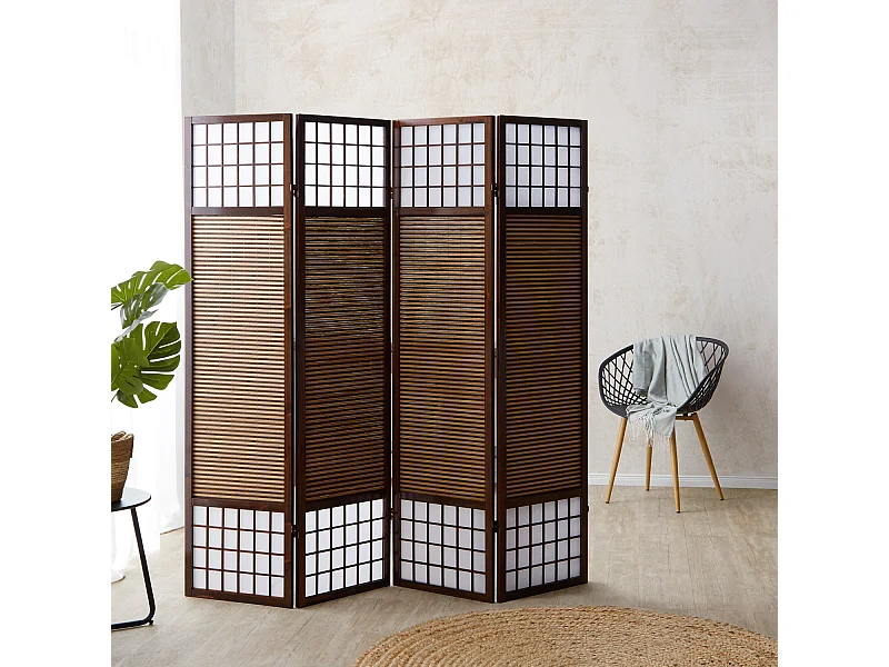 Kamerscheider 175x176x2,2 cm Bruin Paravent