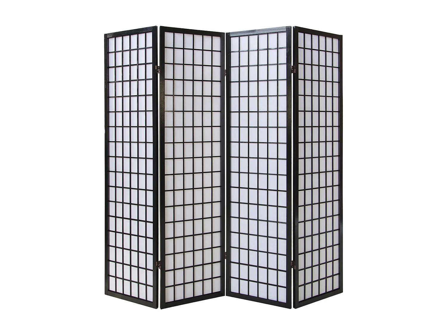 Parawan 175x176x2,2 cm Czarny Shoji