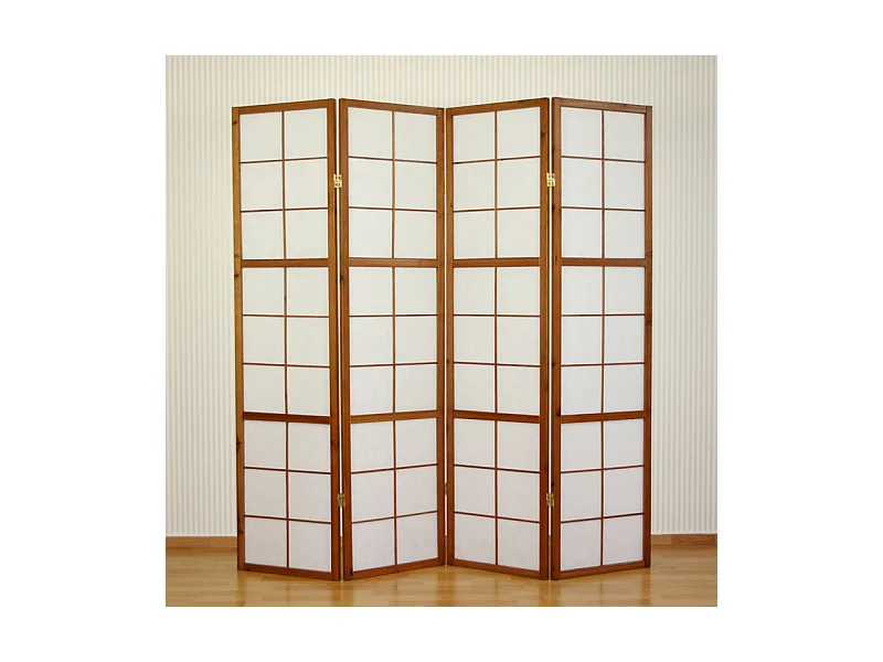 Paravent 176x2,2x175 cm marron Shoji
