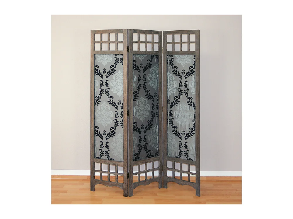 Paravent 170x120x2 cm Motif Marron Gris