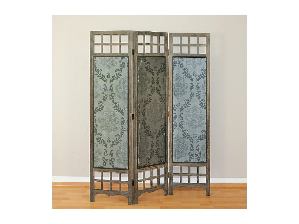 Paravent 170x120x2 cm Motif Marron Gris