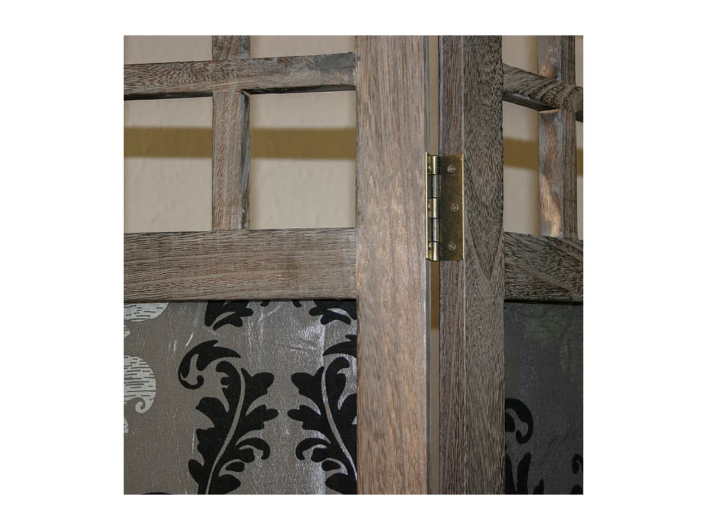 Paravent 170x120x2 cm Motif Marron Gris