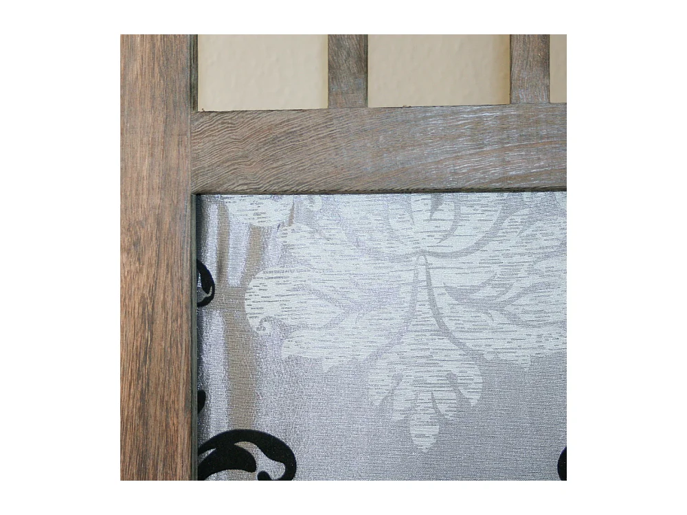 Paravent 170x120x2 cm Motif Marron Gris