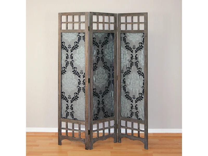 Raumteiler 170x120x2 cm Braun Grau Muster