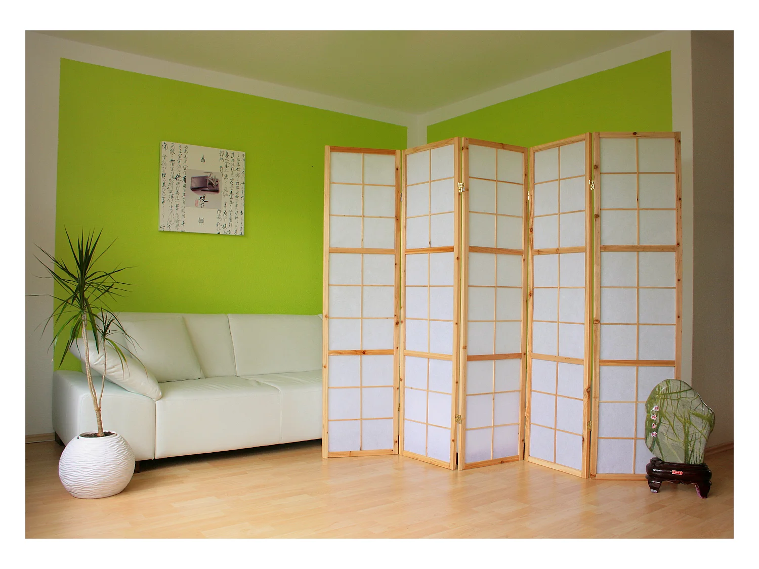 Paravent 220x2,2x175 cm shoji naturel