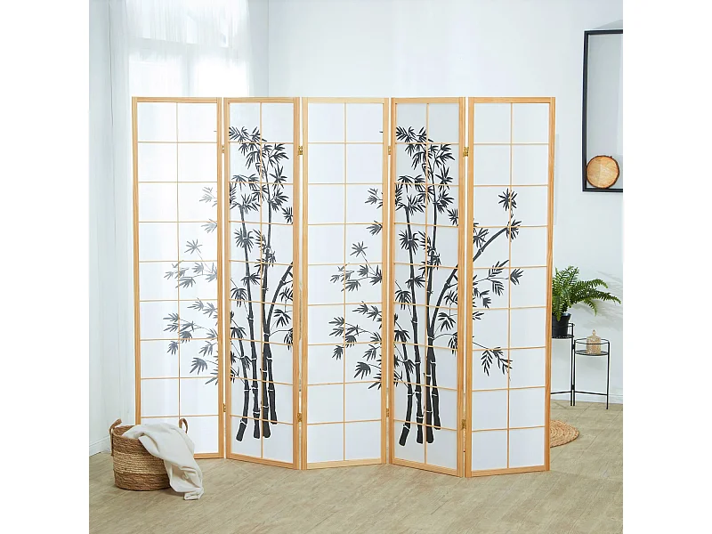 Divisor de ambiente 220x179x2 cm natural Shoji