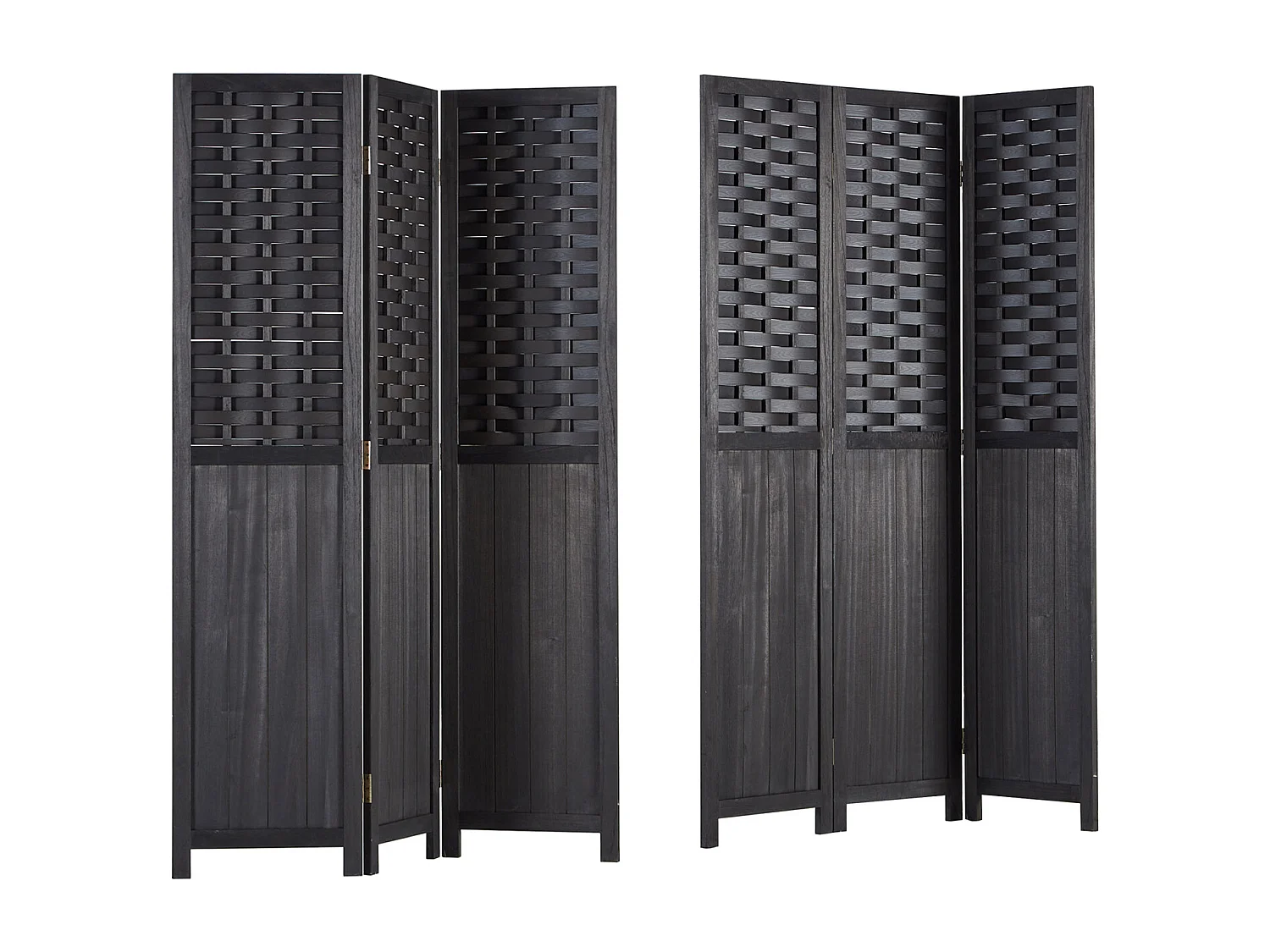 Separador de ambiente 120x2.2x170 cm negro