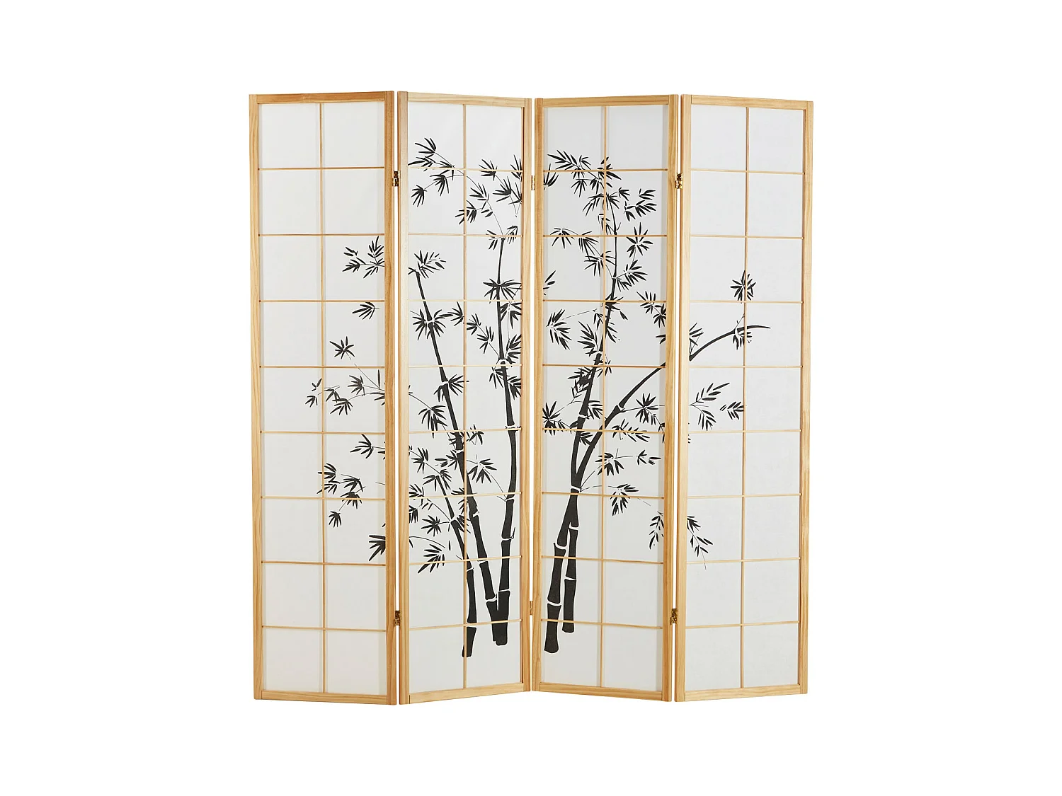 Séparateur de pièce 176x2x179 cm naturel Shoji