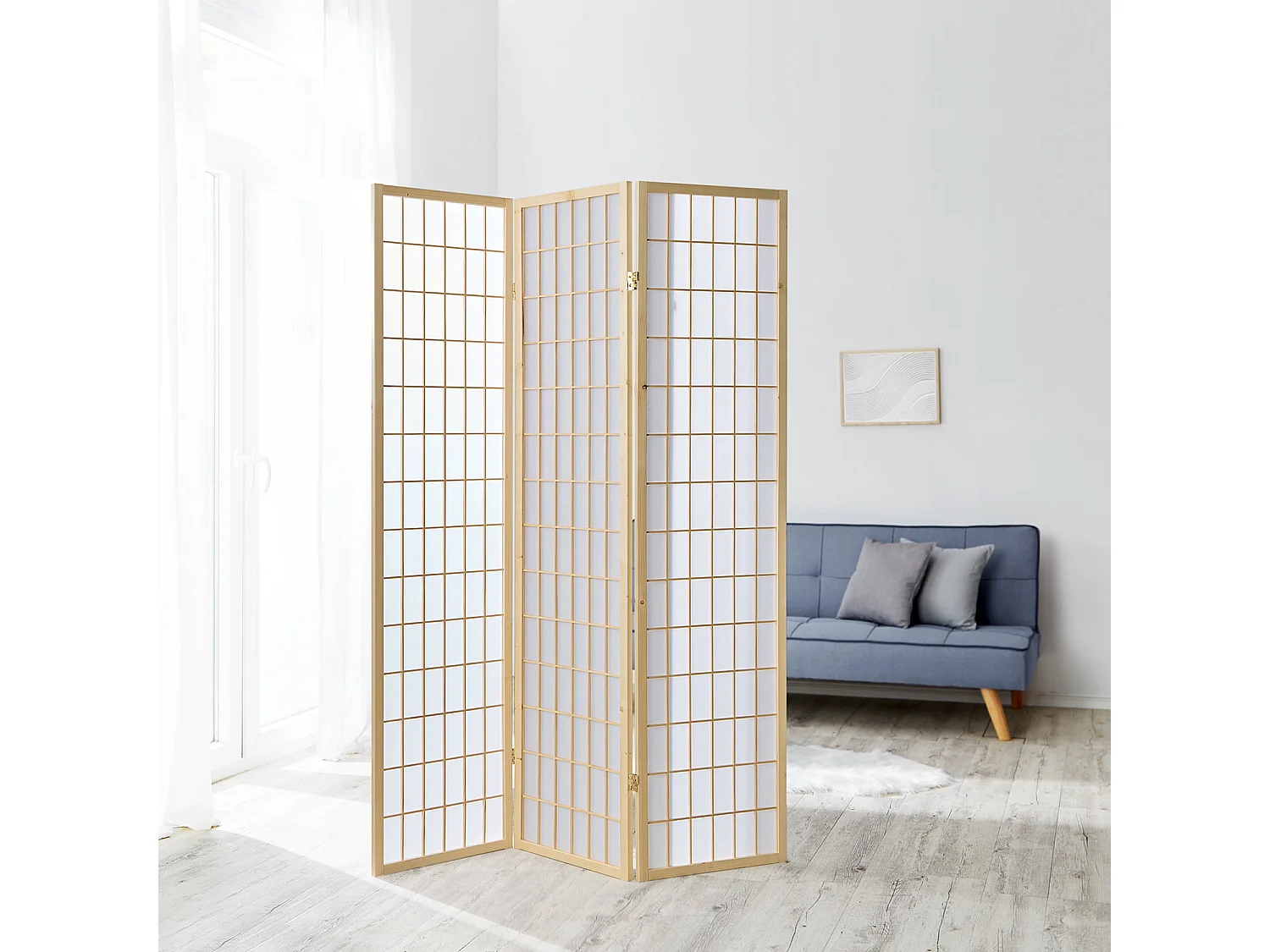 Paravento 175x132x2,2 cm naturale Shoji