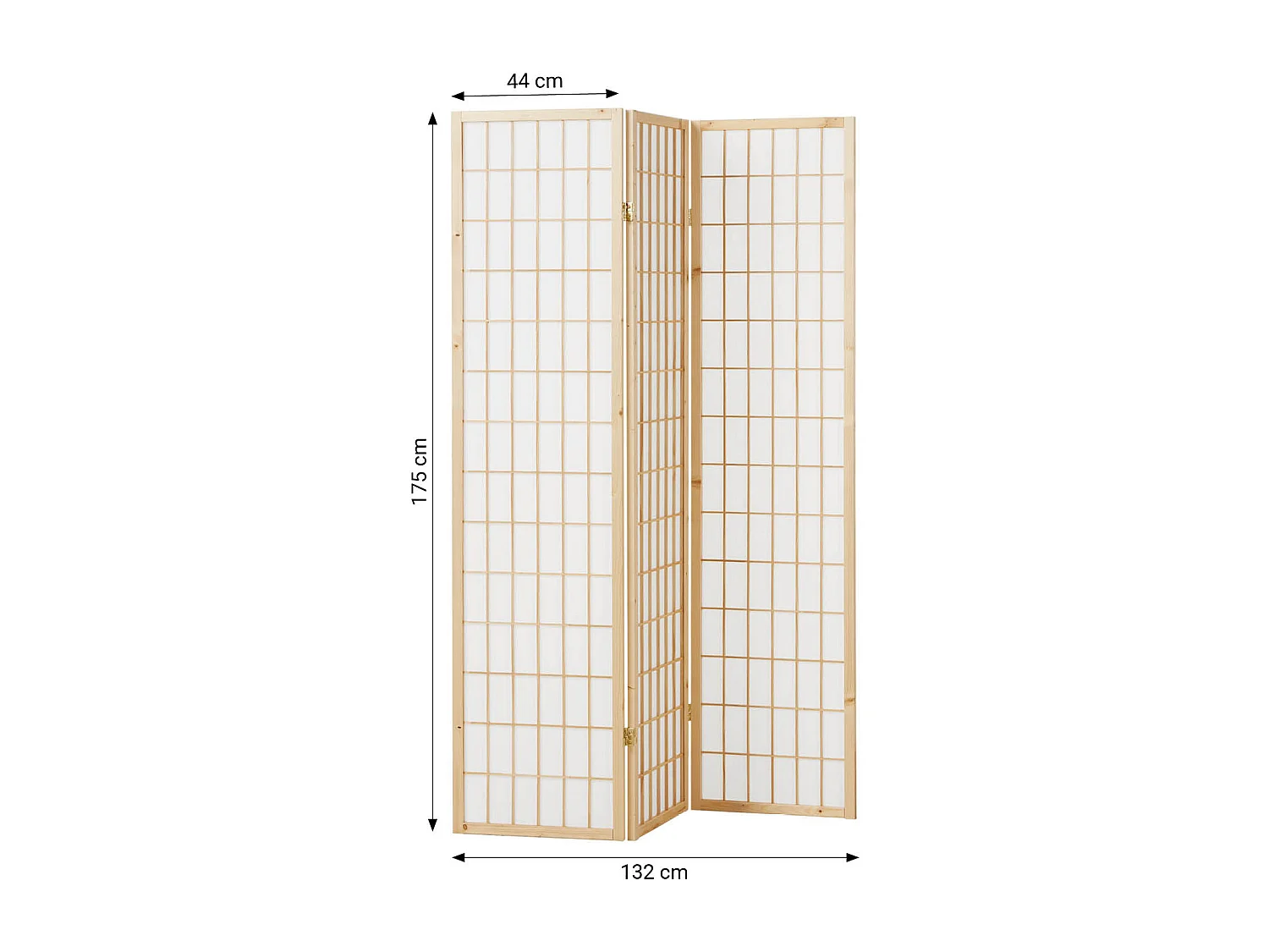 Paravento 175x132x2,2 cm naturale Shoji