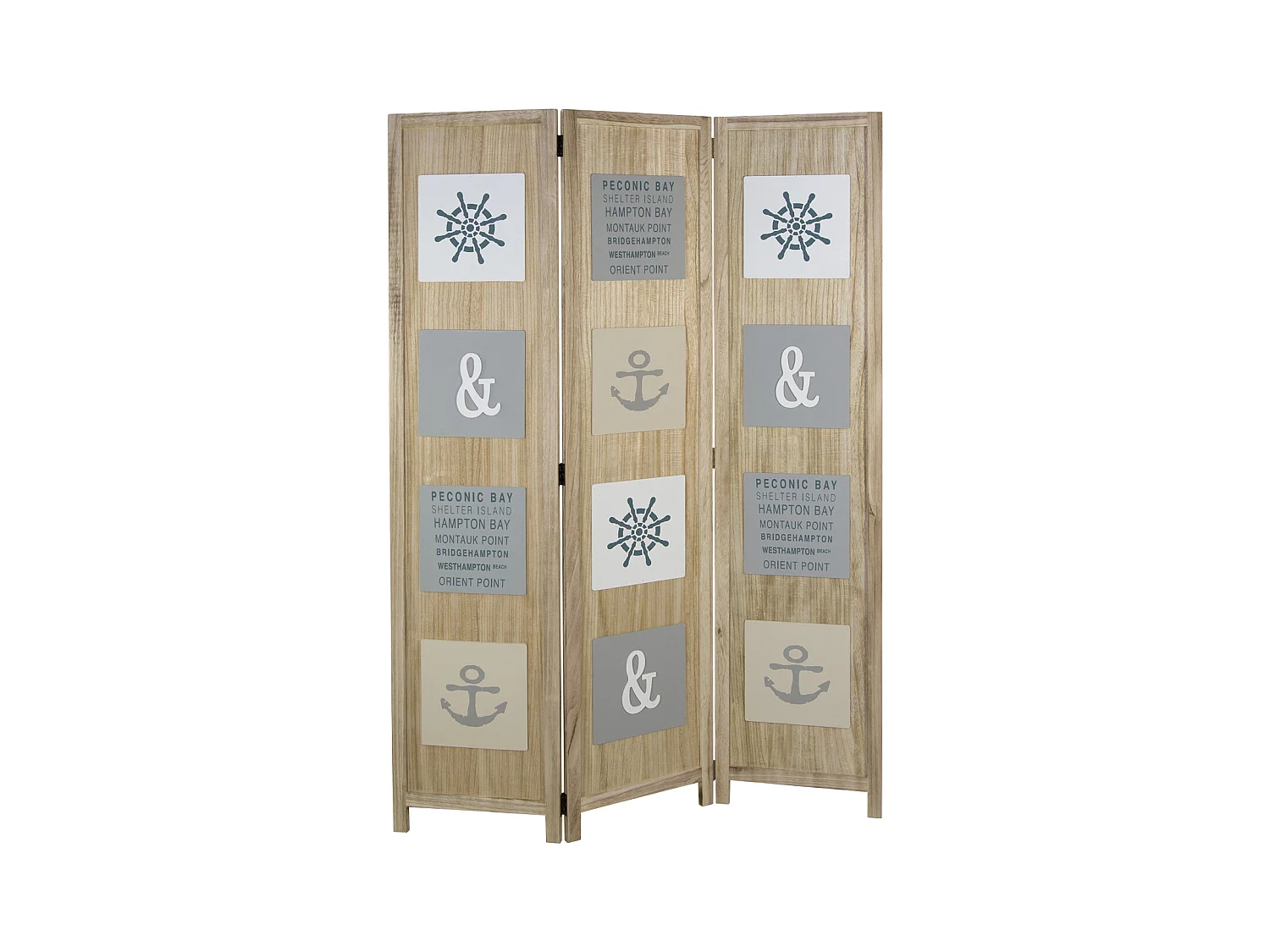 Paravent 120x170x1,7 cm naturel, séparateur de pièce