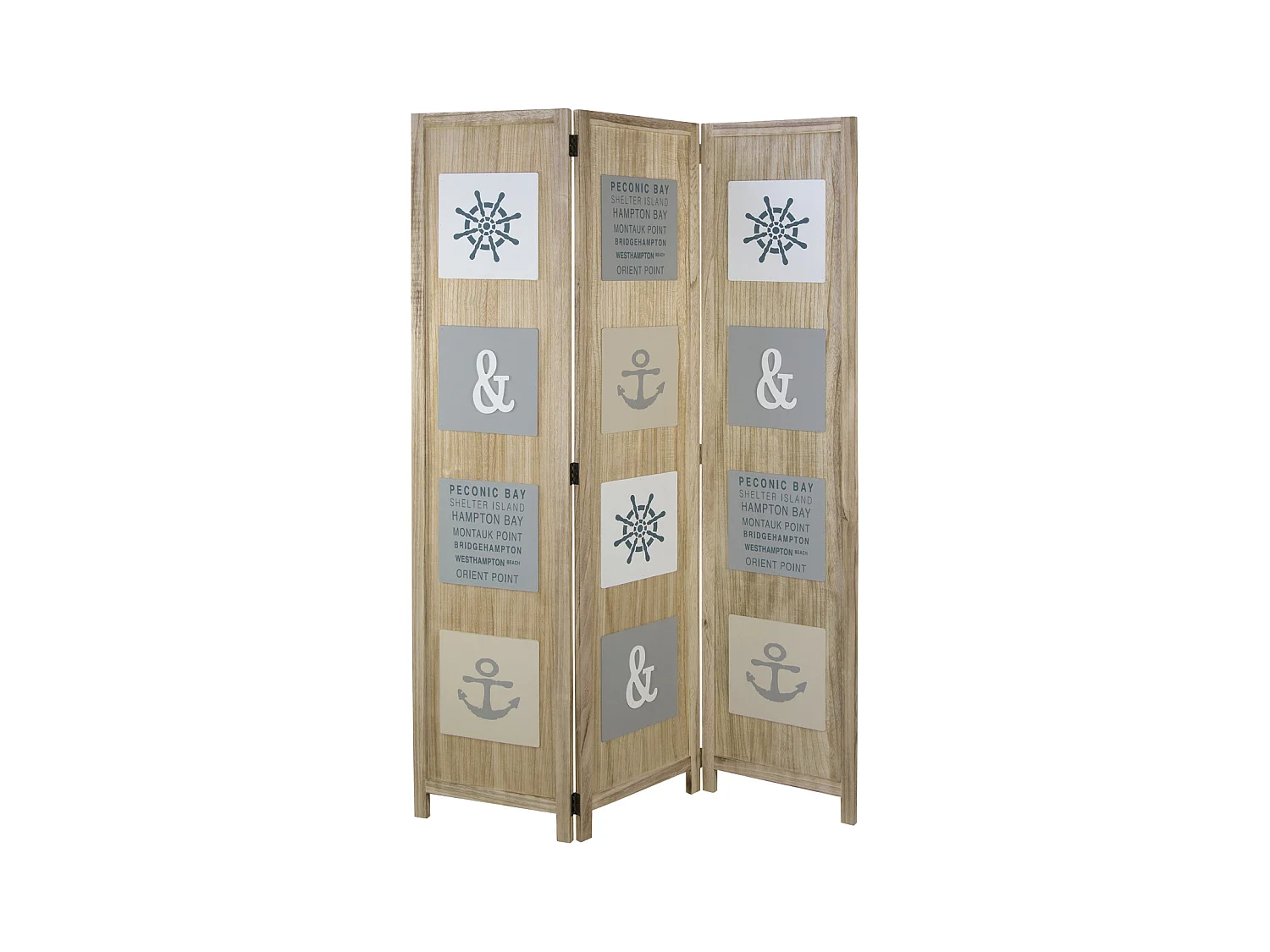 Paravent 120x170x1,7 cm naturel, séparateur de pièce