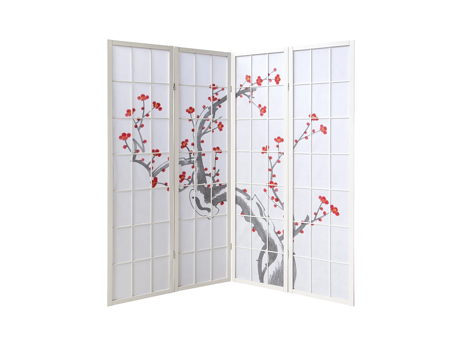 Paravent 179 cm blanc