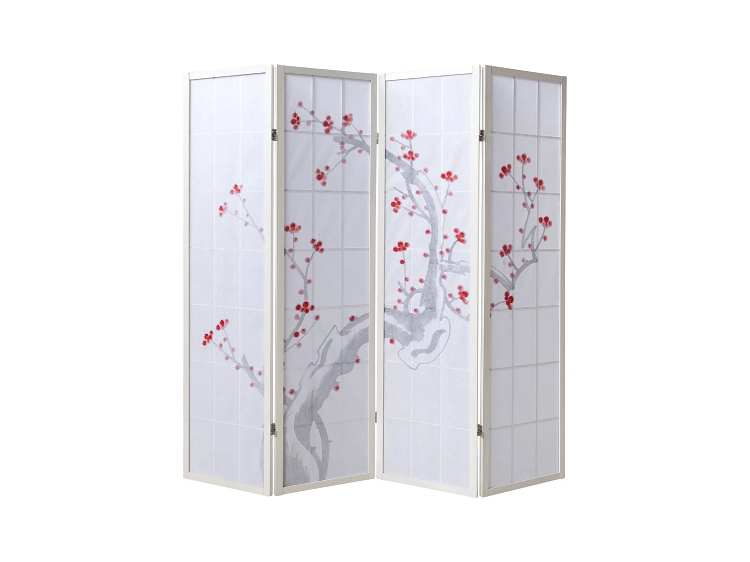 Paravent 179 cm blanc