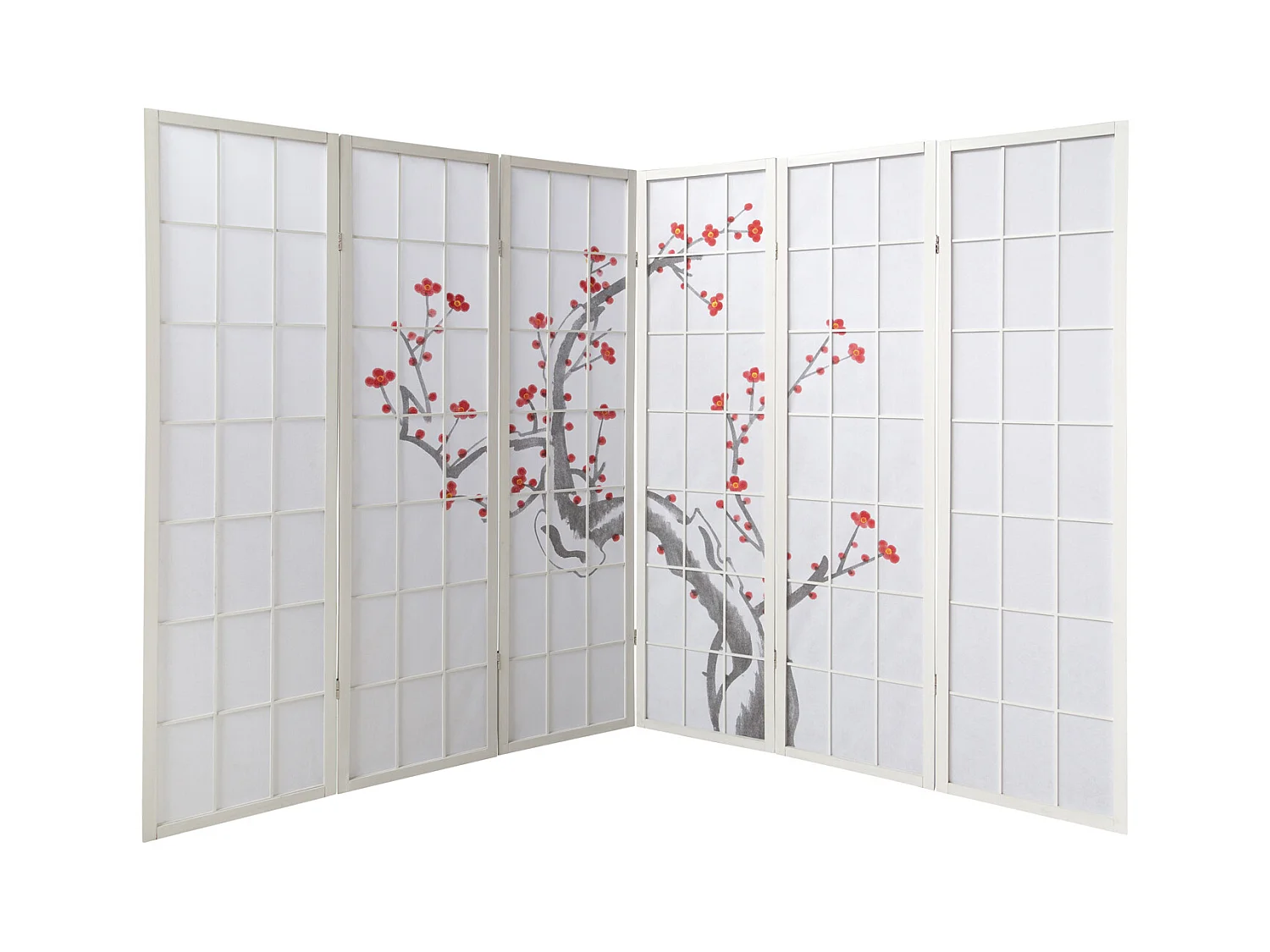 Paravent 179 cm blanc