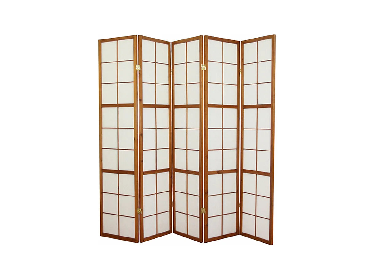 Paravent 220x175x2,2 cm marron Shoji