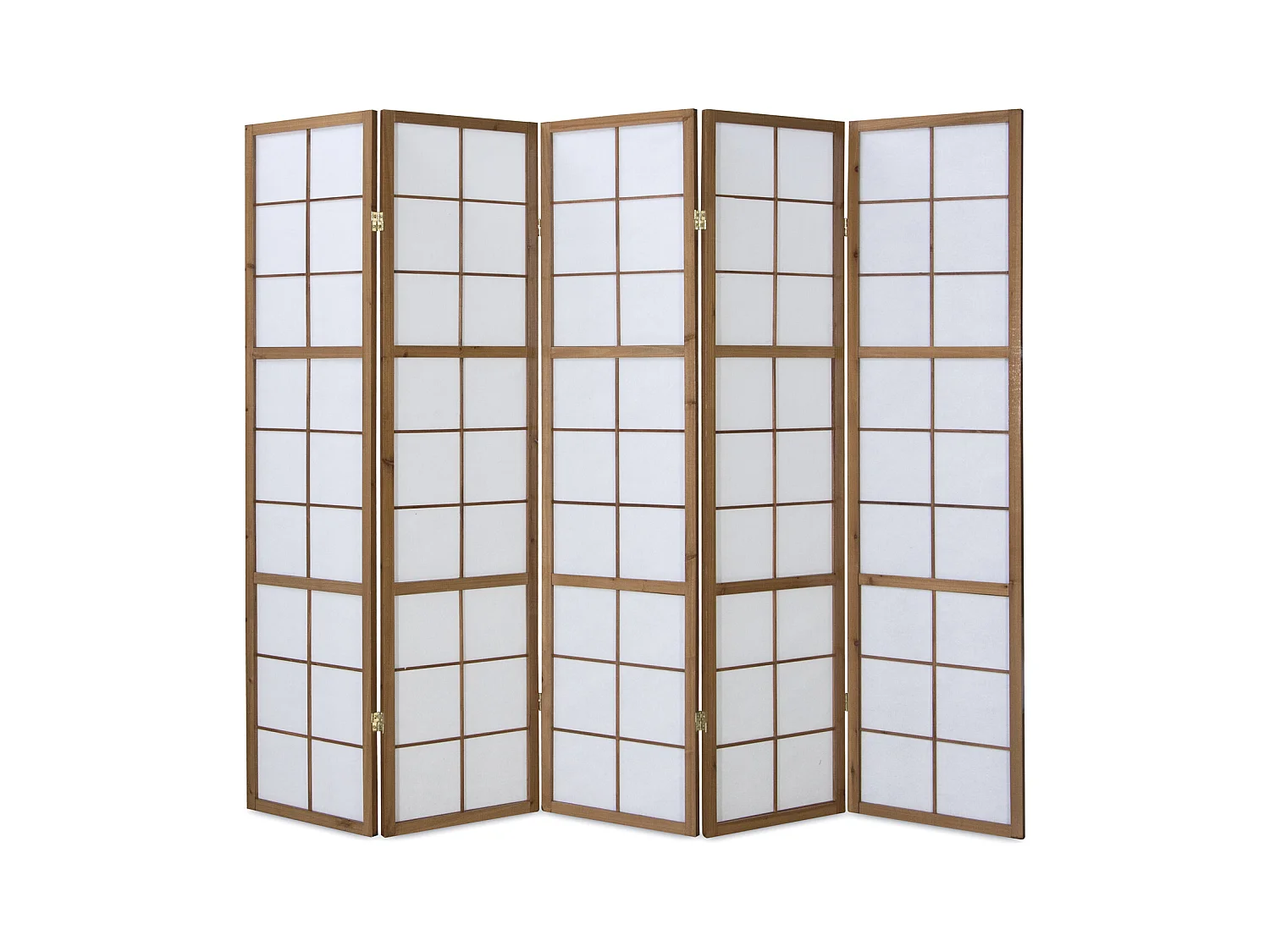 Paravent 220x175x2,2 cm marron Shoji