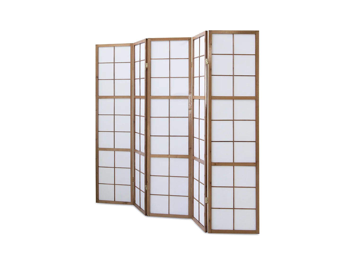 Paravent 220x175x2,2 cm marron Shoji