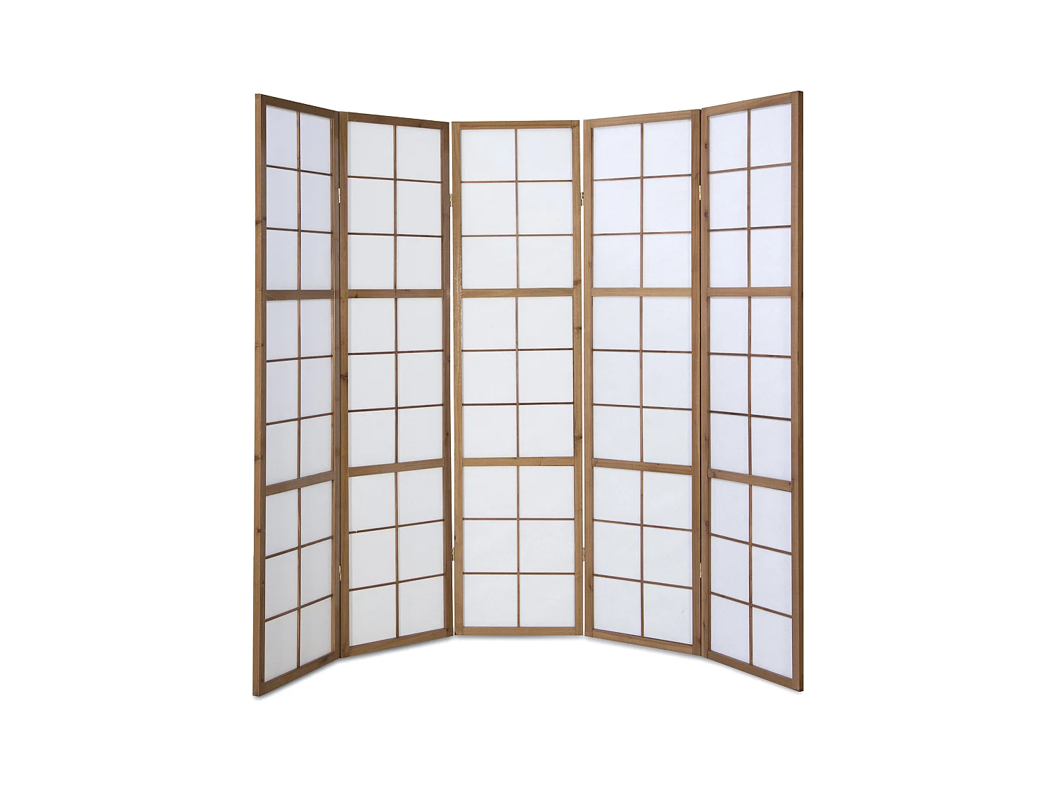 Paravent 220x175x2,2 cm marron Shoji