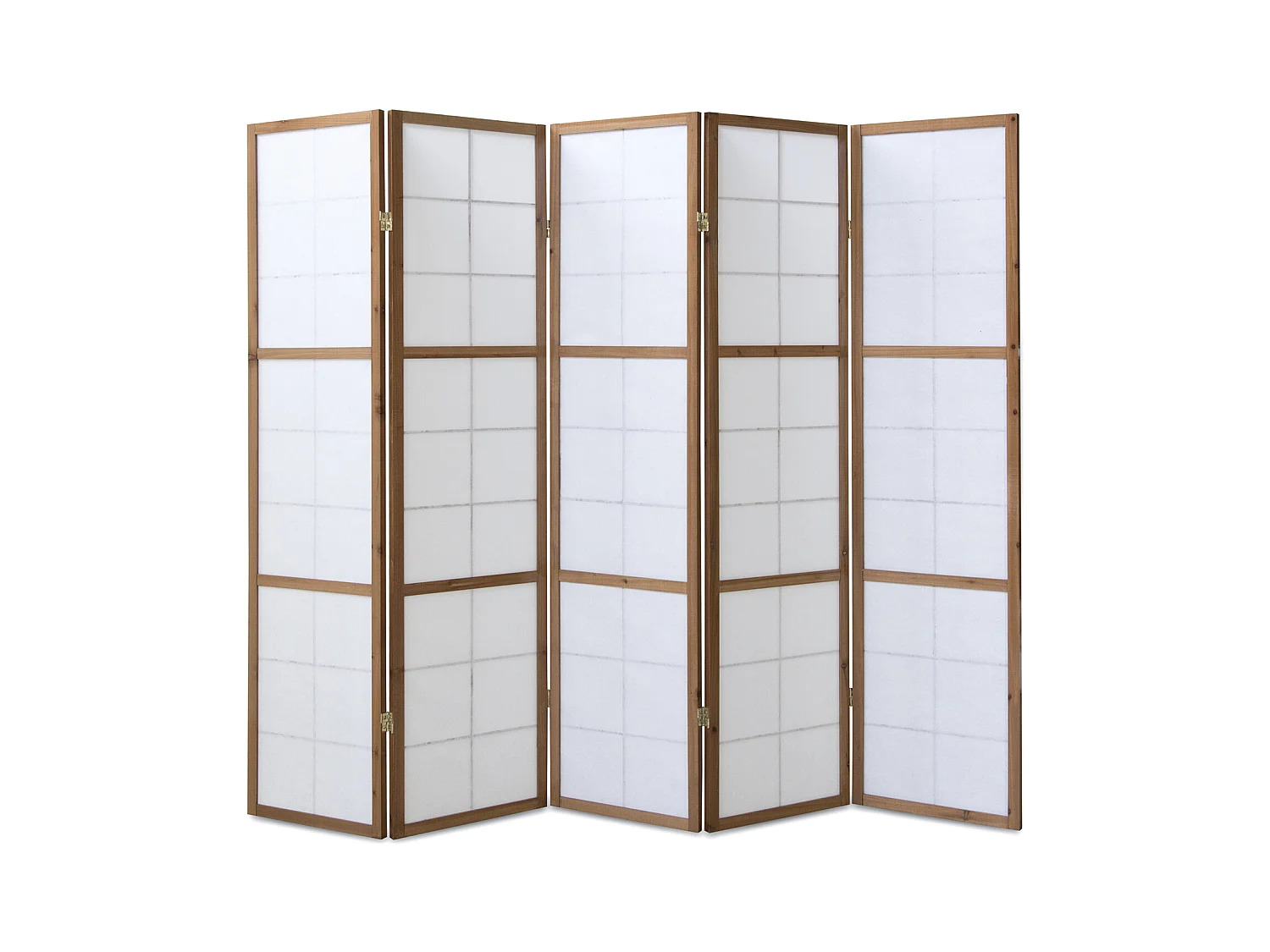 Paravent 220x175x2,2 cm marron Shoji