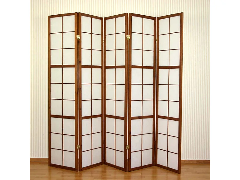 Kamerscherm 220x175x2,2 cm bruin Shoji