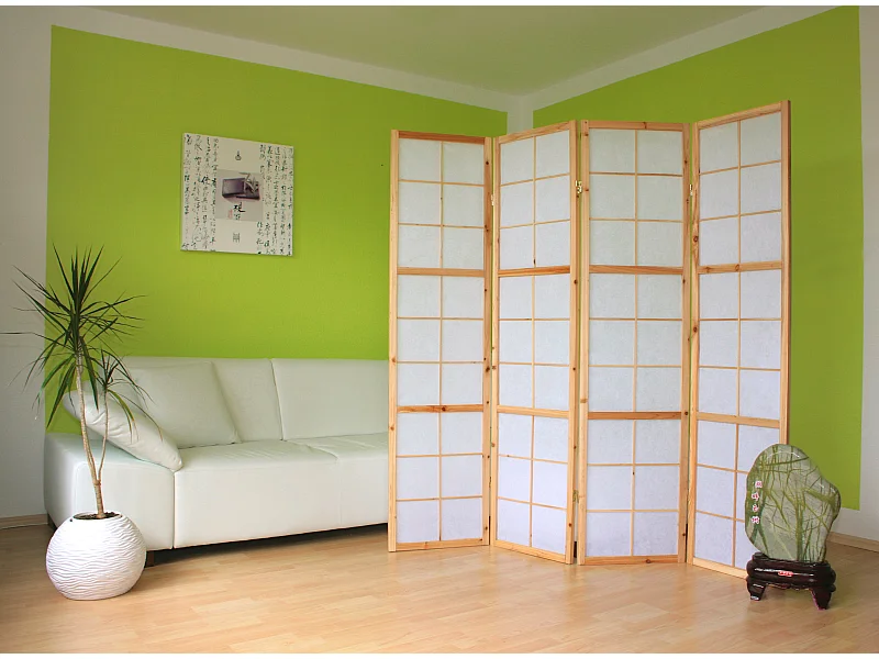 Raumteiler 176x2,2x175 cm Natur Shoji