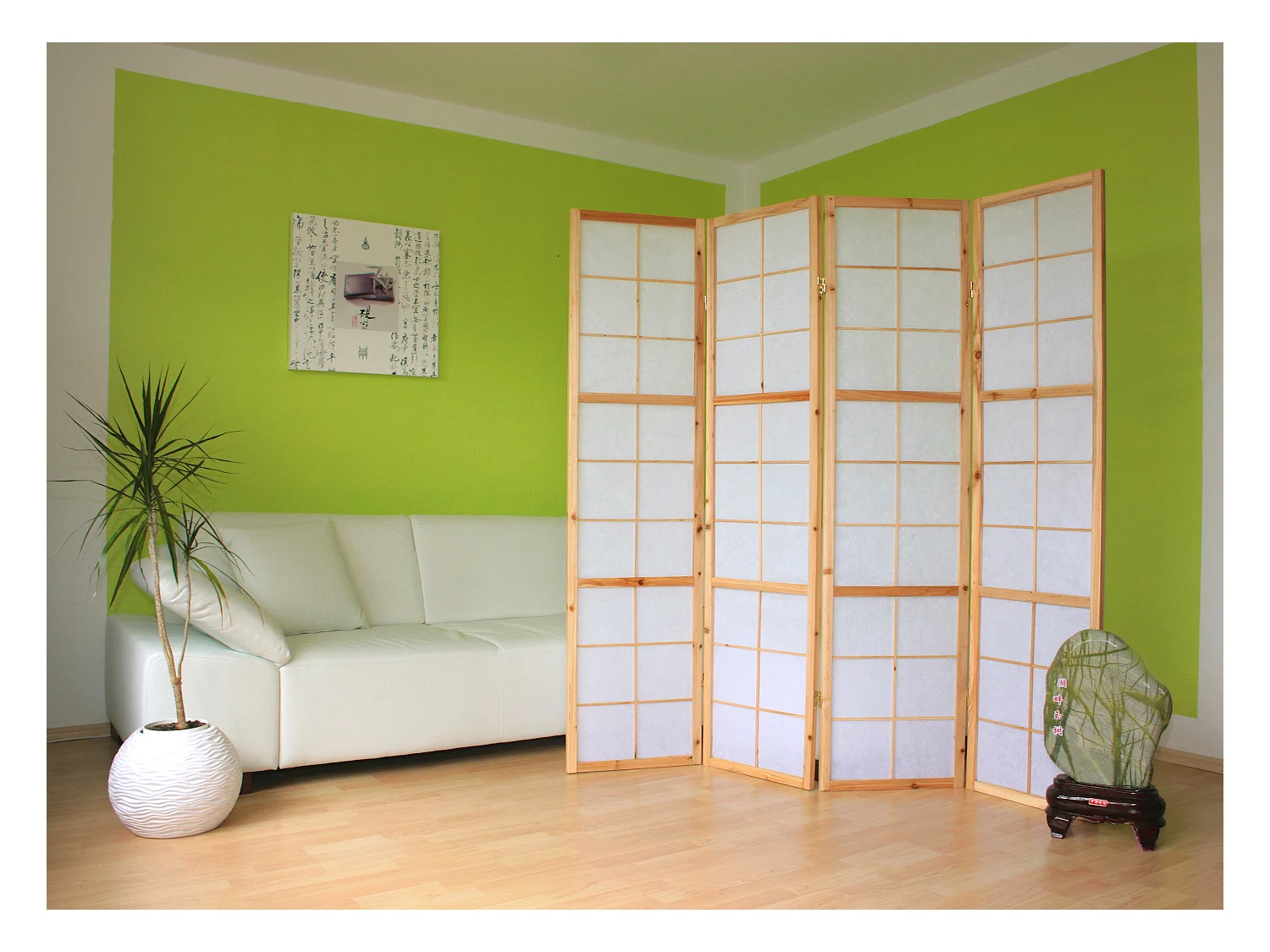 Paravento 176x2,2x175 cm naturale shoji